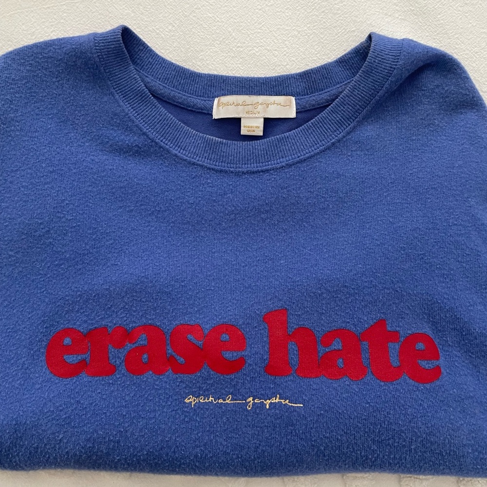 Womens Spiritual Gangster Crop Pullover Sweatshirt